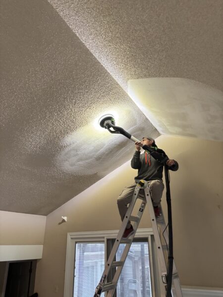 Popcorn ceiling removal